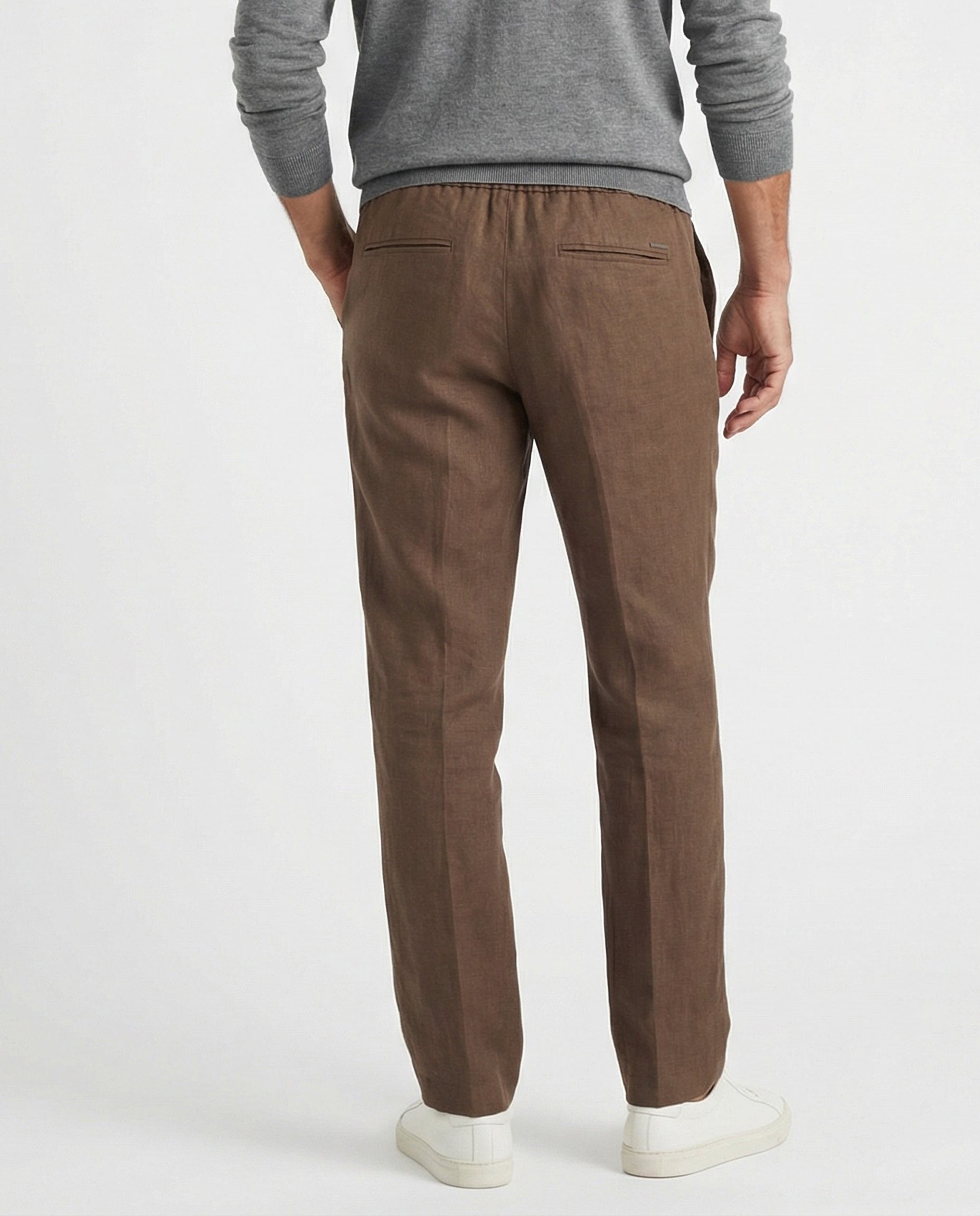 Peserico Brown Linen Pants