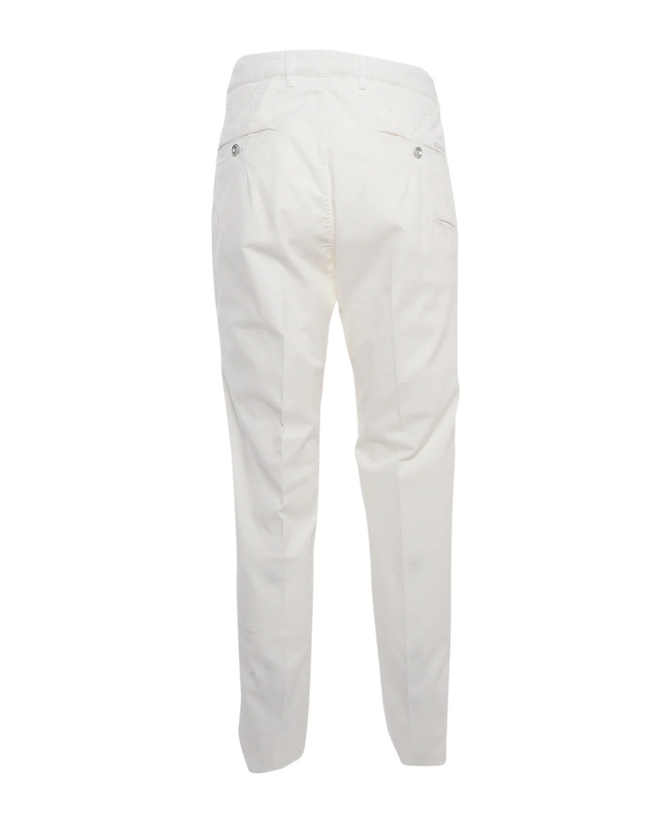 Peserico White Cotton Casual Pants