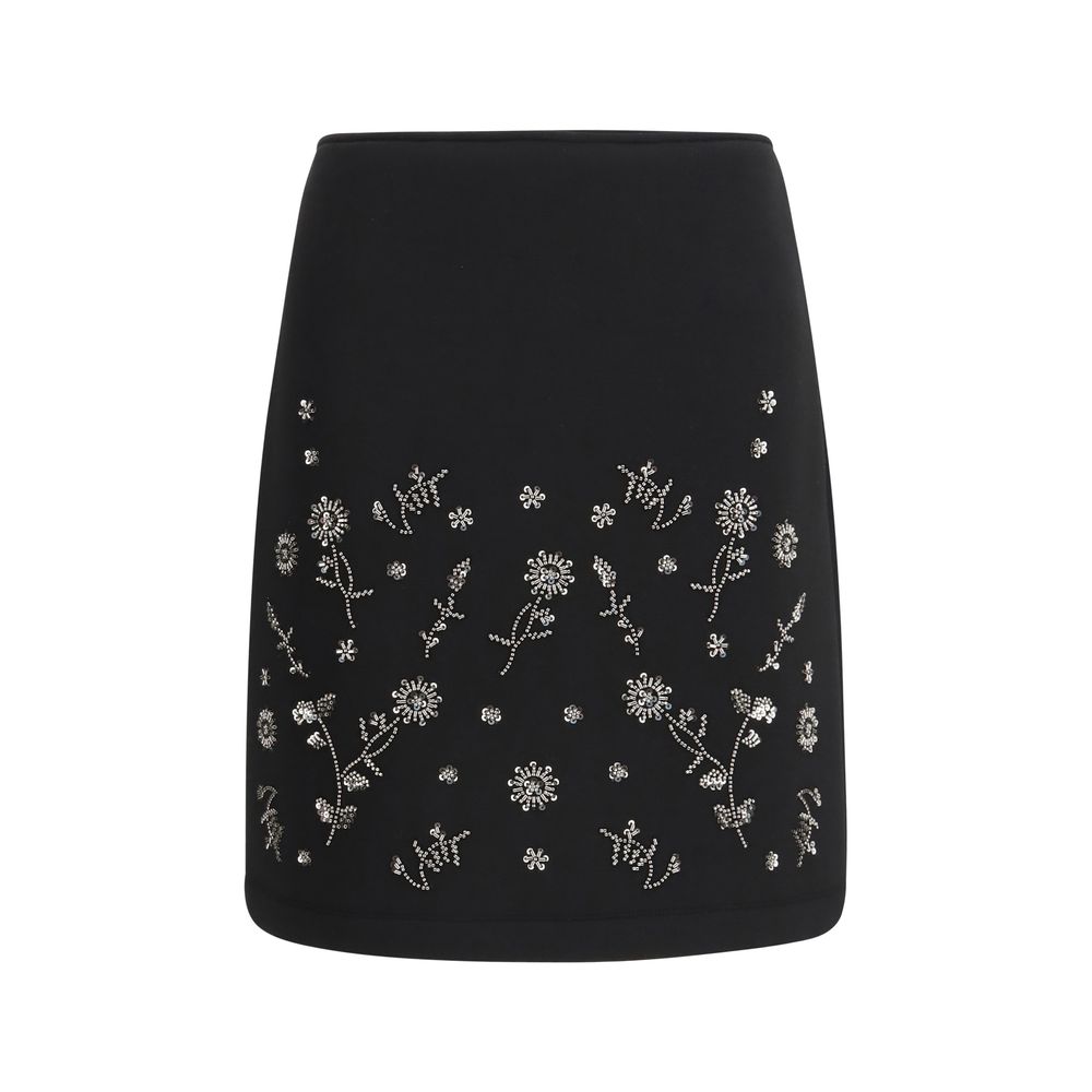 Max Mara Black Polyester Mini Skirt