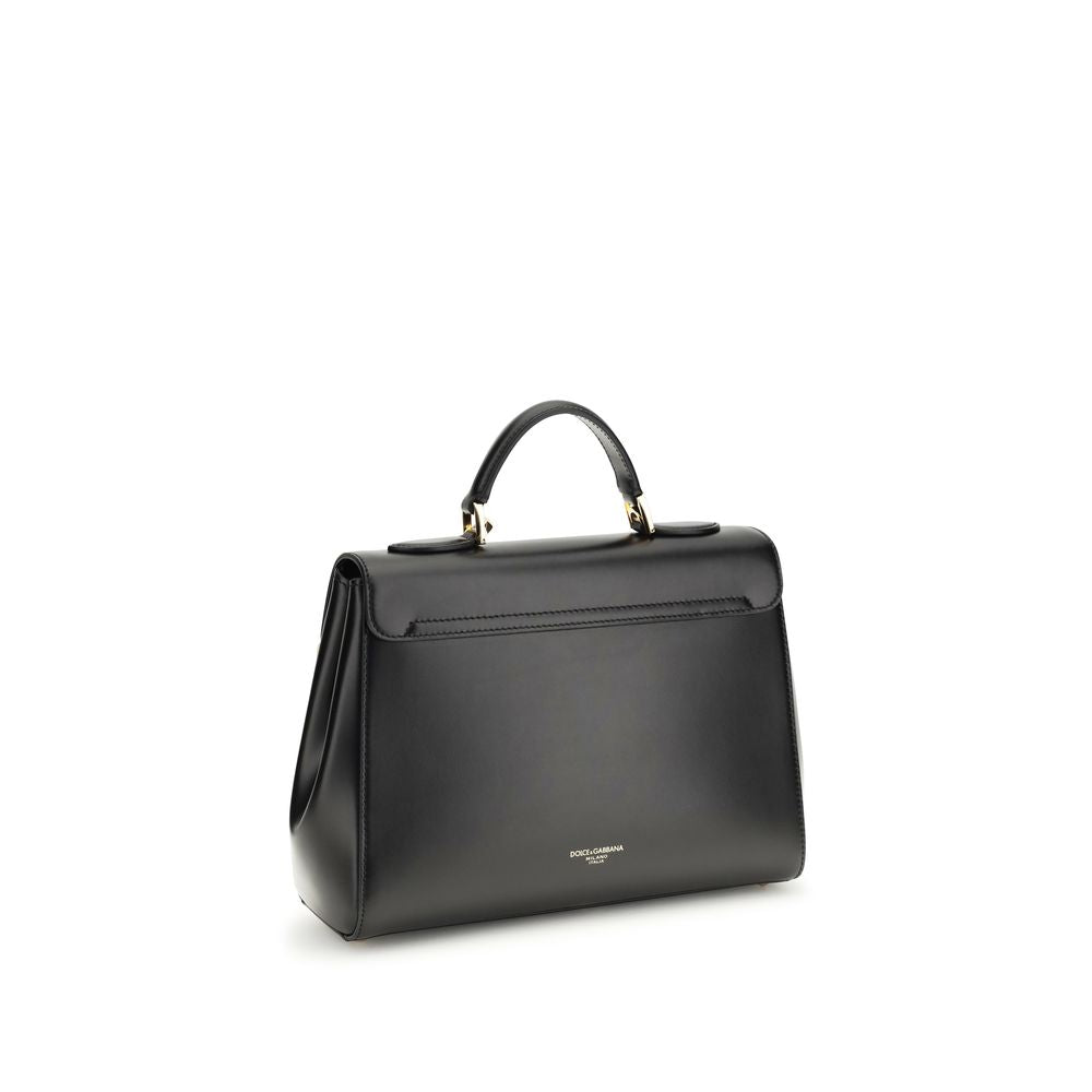 Dolce & Gabbana Black Calf Leather Bos Taurus Shoulder Bag