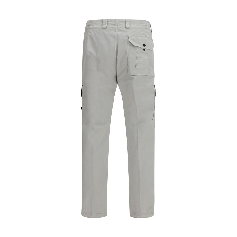 Stone Island Gray Cotton Cargo Pants