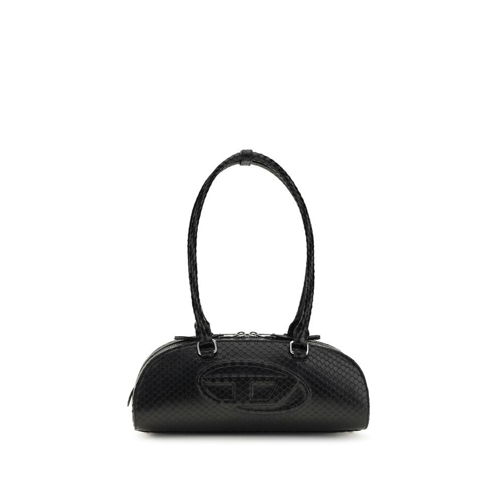 Diesel Black Calf Leather Bos Taurus Shoulder Bag