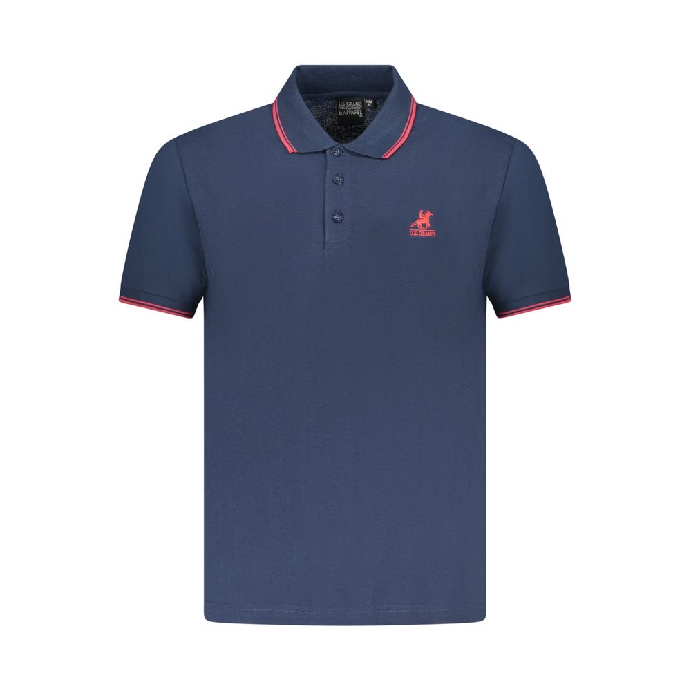 U.S. Grand Blue Cotton Mens Polo Shirt