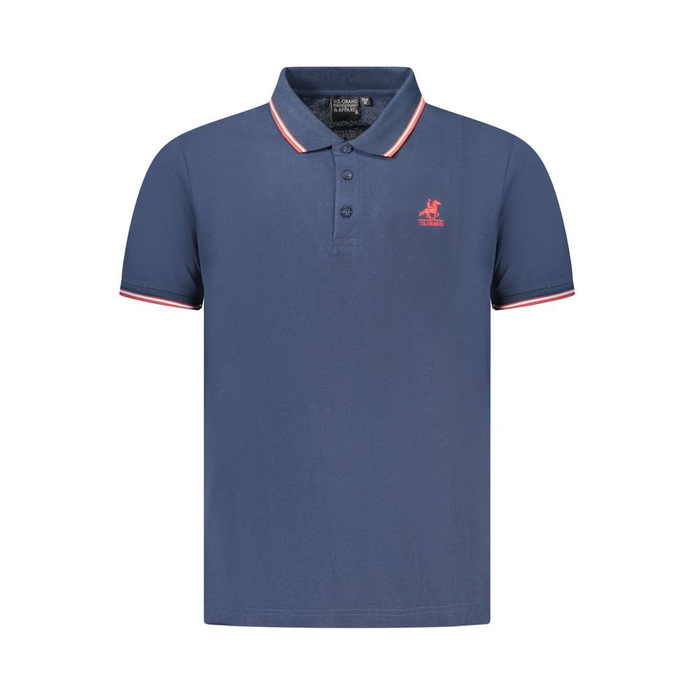 U.S. Grand Blue Cotton Men Polo