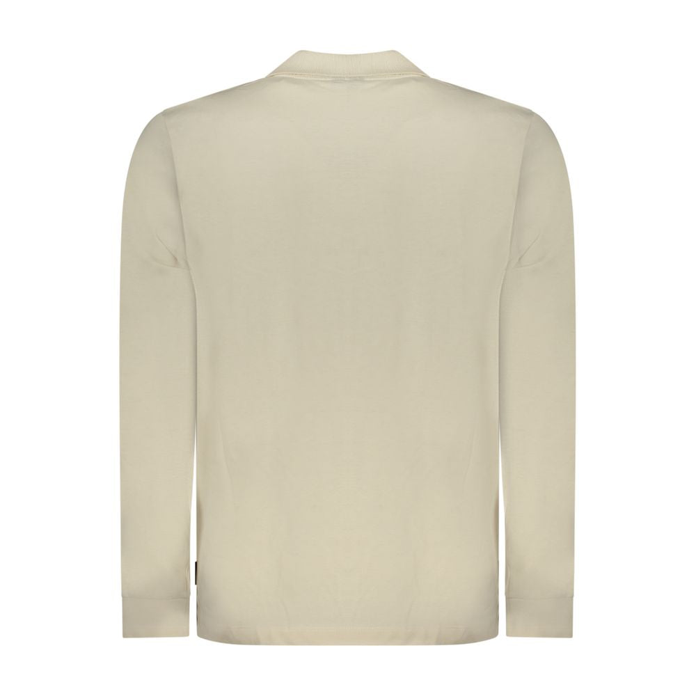 U.S. Grand Beige Cotton Men Polo Shirt