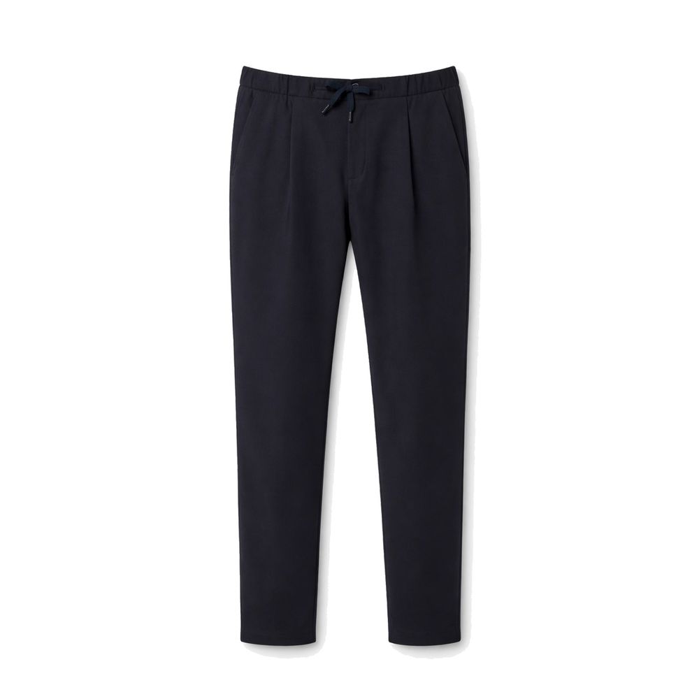 Herno Blue Virgin Wool Casual Pants