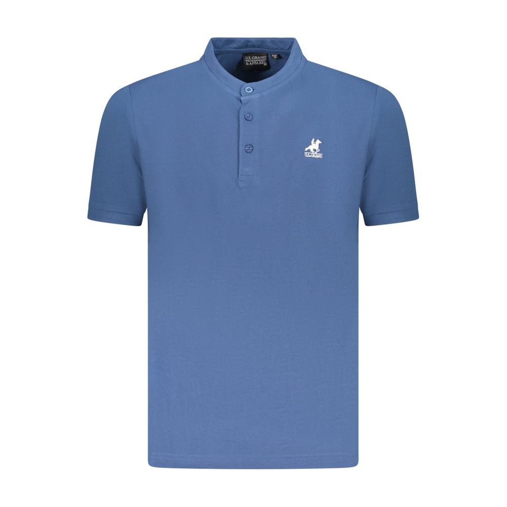 U.S. Grand Blue Cotton Men Polo Shirt