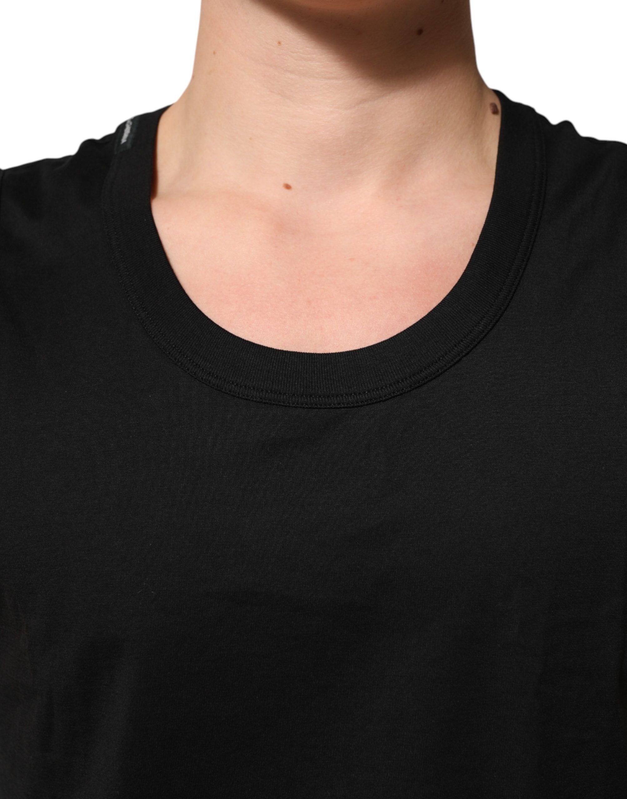 Dolce & Gabbana Black Cotton Sleeveless Men Tank Top T-shirt