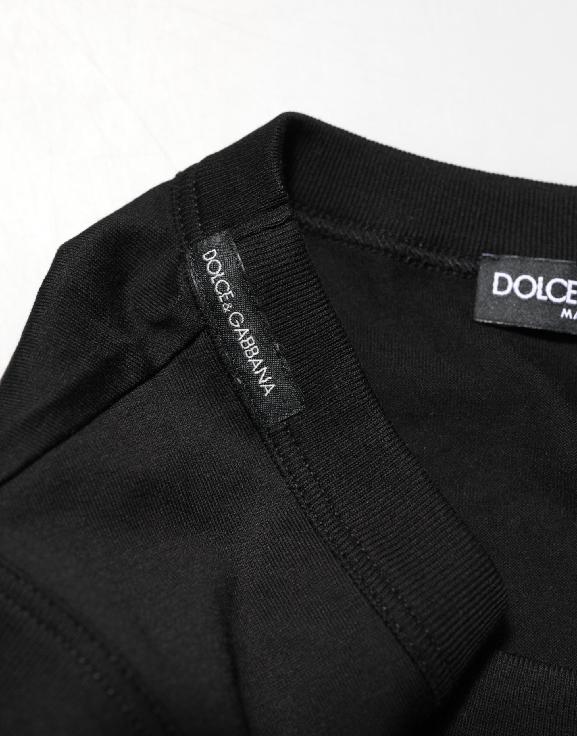 Dolce & Gabbana Black Cotton Sleeveless Men Tank Top T-shirt