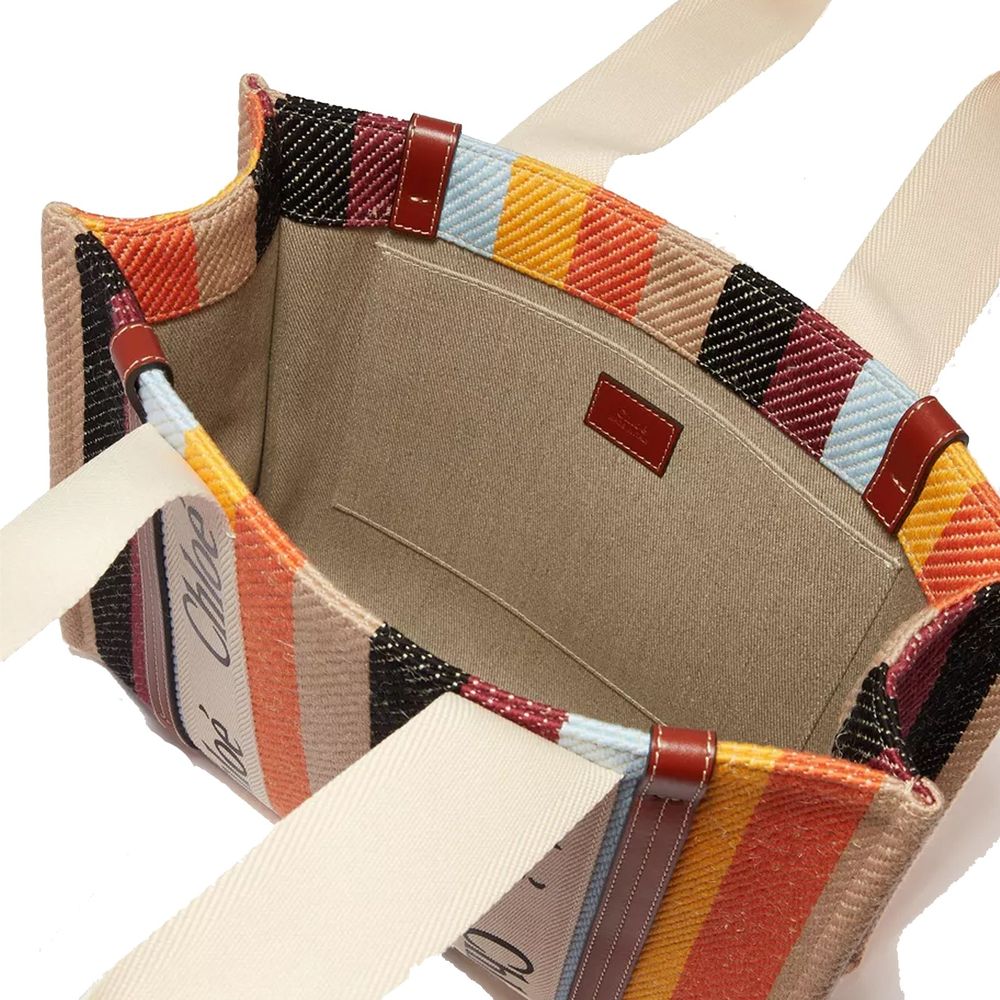 Chloé Beige Linen Tote Bag