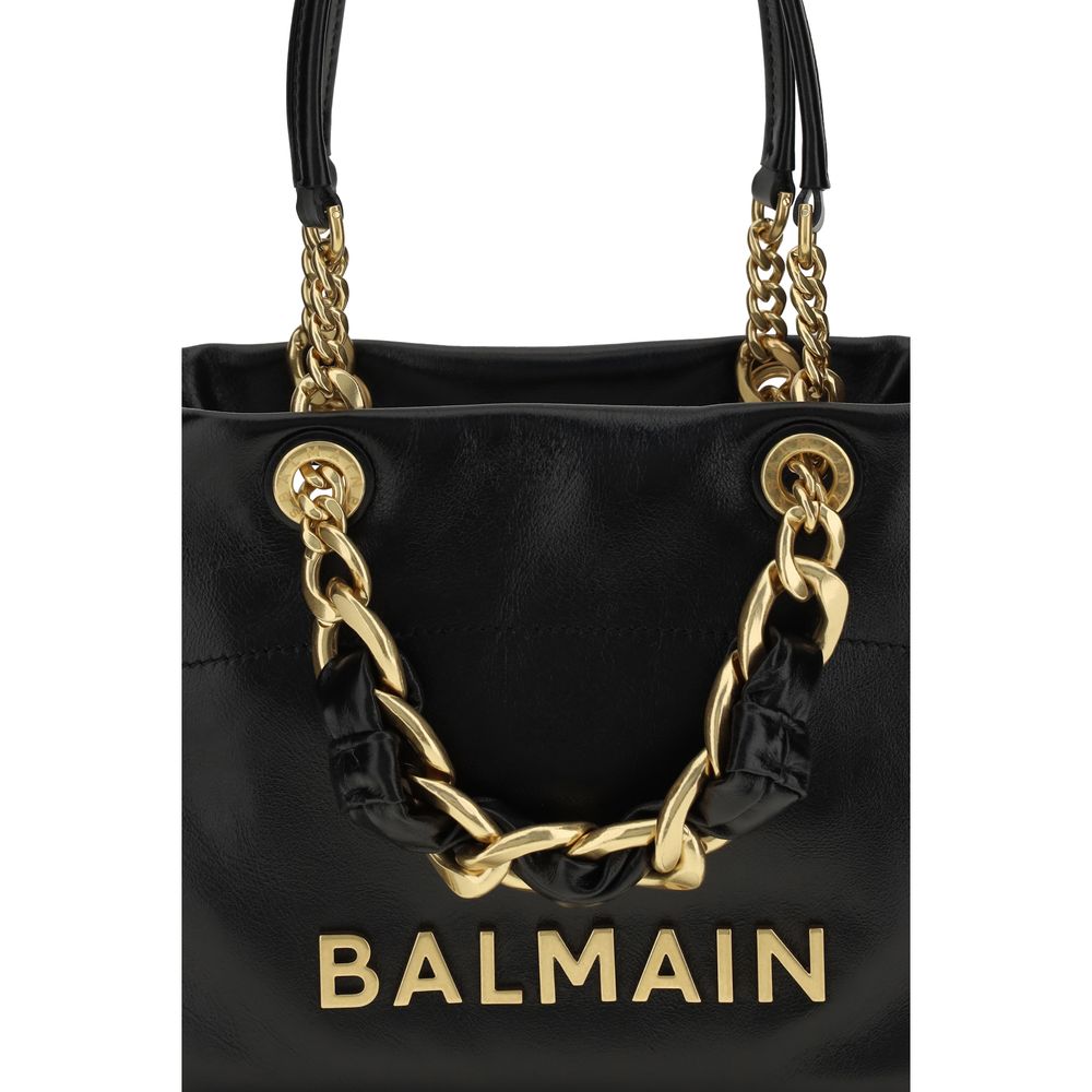 Balmain Black Calf Leather Bos Taurus Shoulder Bag