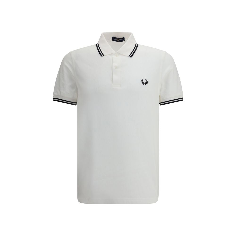 Fred Perry White Cotton Polo Shirt