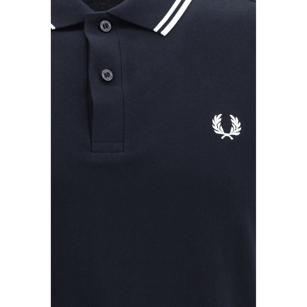 Fred Perry Blue Cotton Polo Shirt