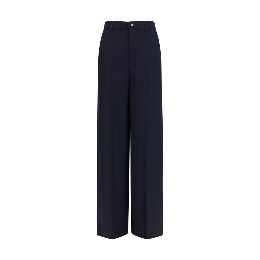 Gucci Blue Viscose Casual Pants