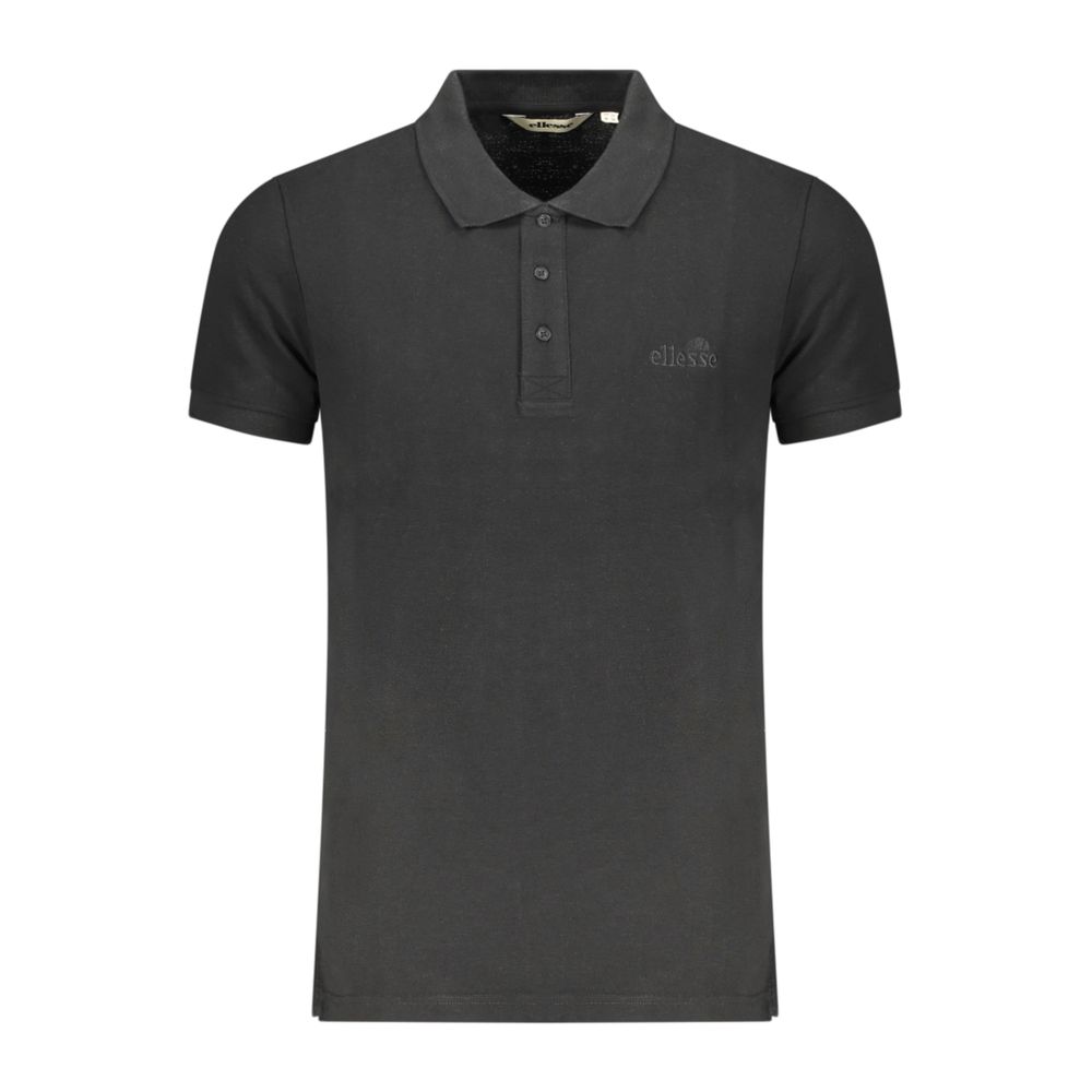 Ellesse Black Cotton Men Polo Shirt