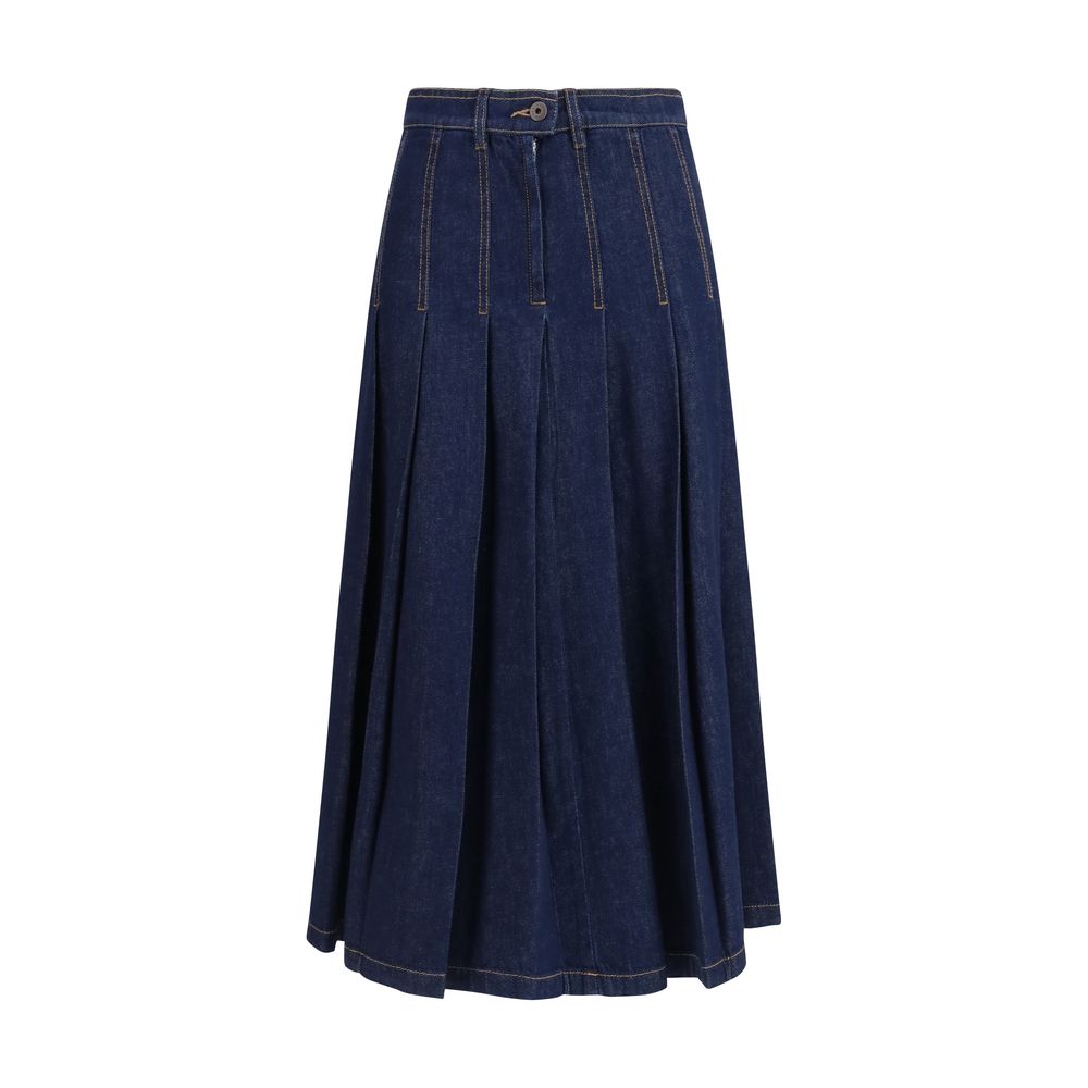 Max Mara Blue Denim Skirt