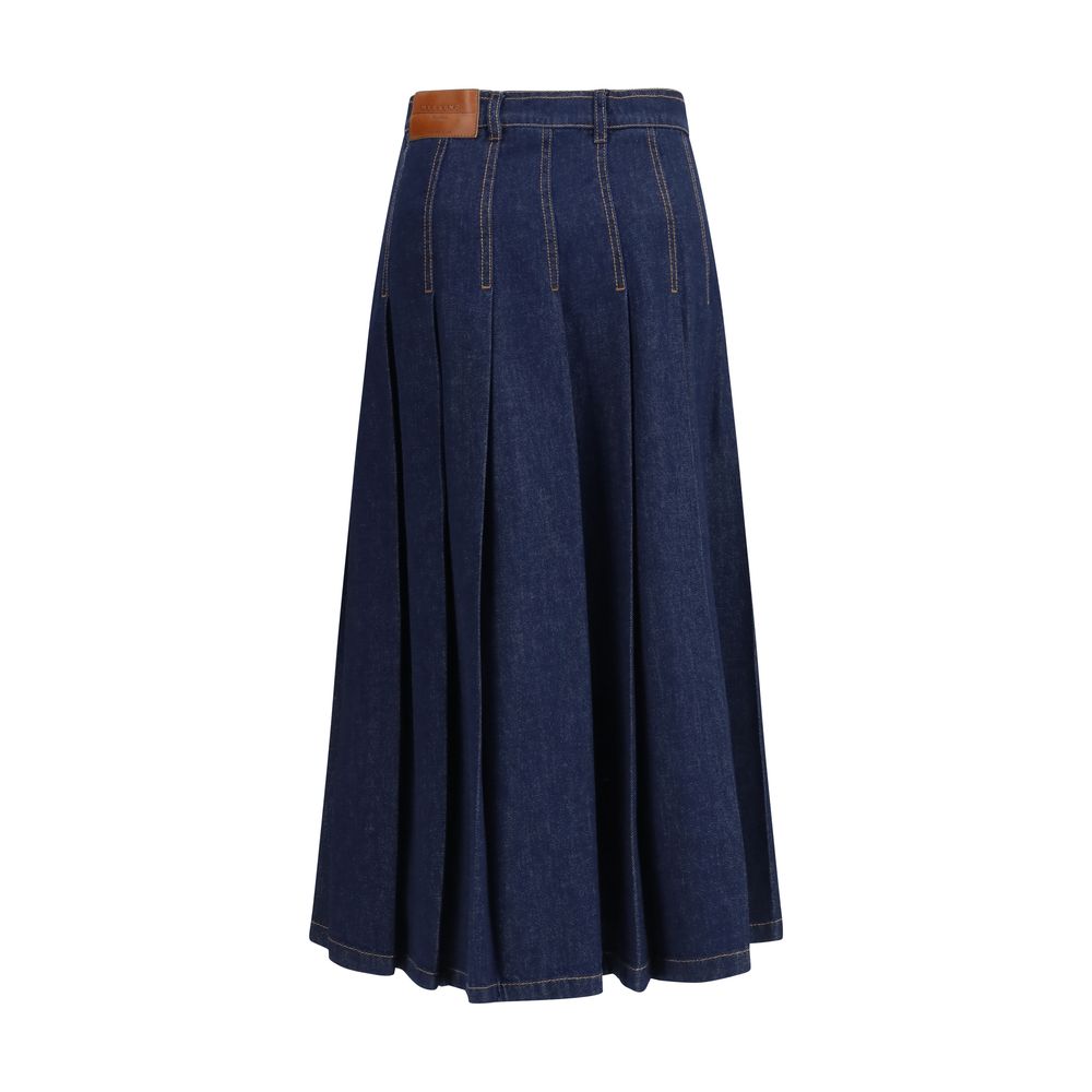 Max Mara Blue Denim Skirt