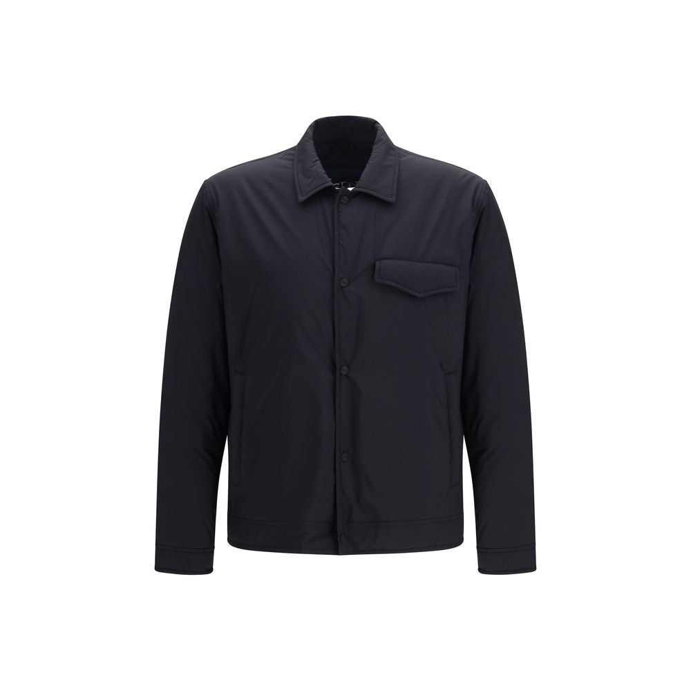 Herno Black Nylon Coat