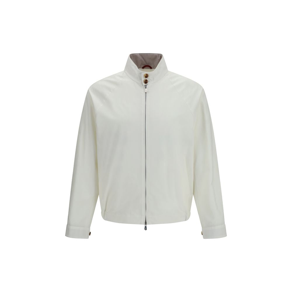 Brunello Cucinelli White Cotton Full-Length Jacket