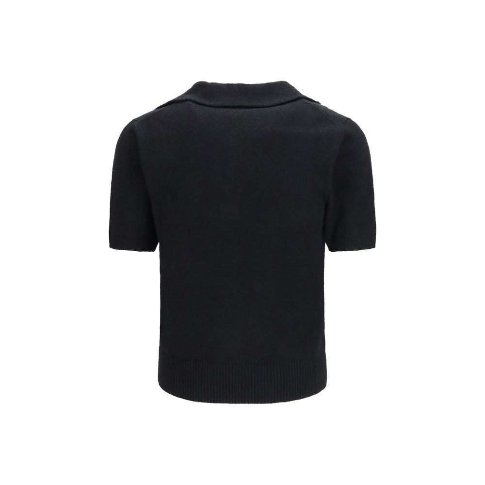 Dolce & Gabbana Black Cotton Polo Shirt