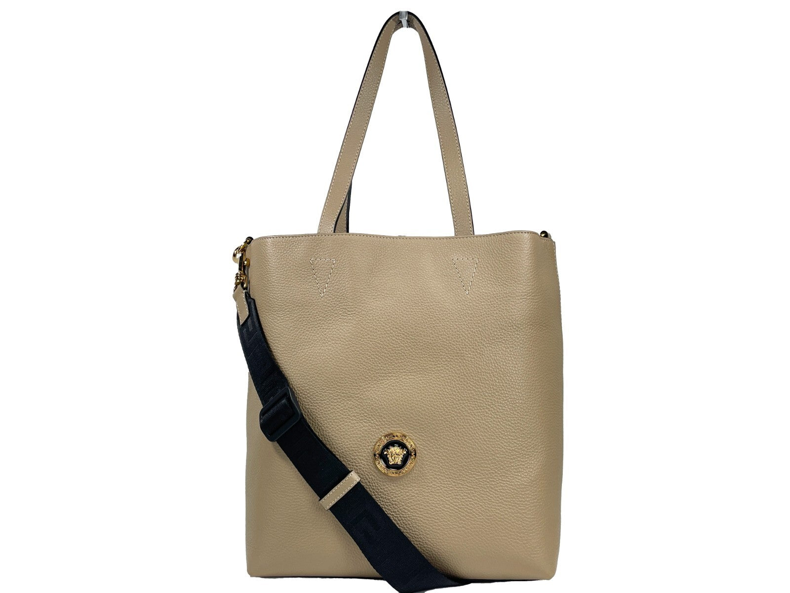 حقيبة توتس جلد كبيرة Medusa من Versace مع حافظة