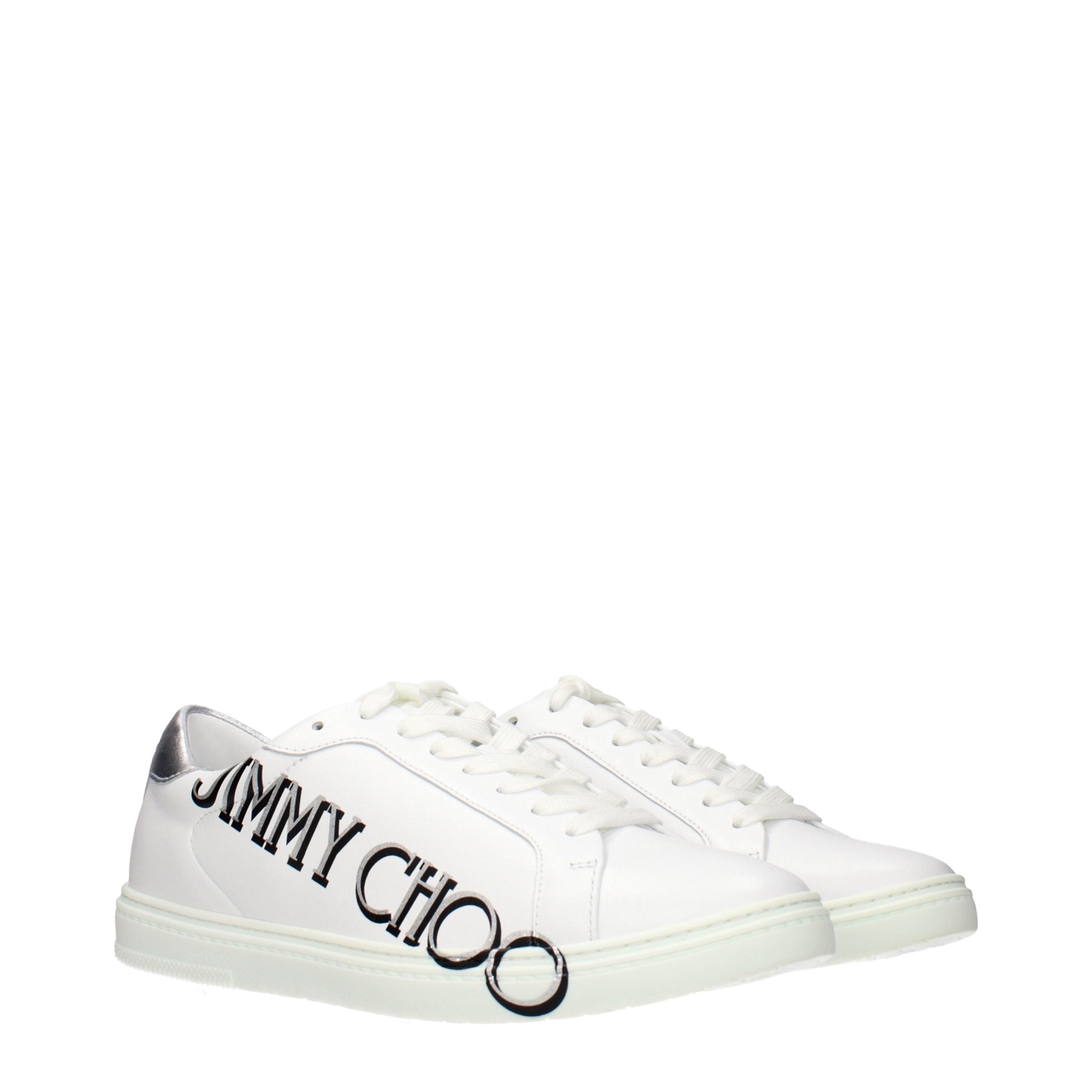 Jimmy Choo White Leather Sneakers