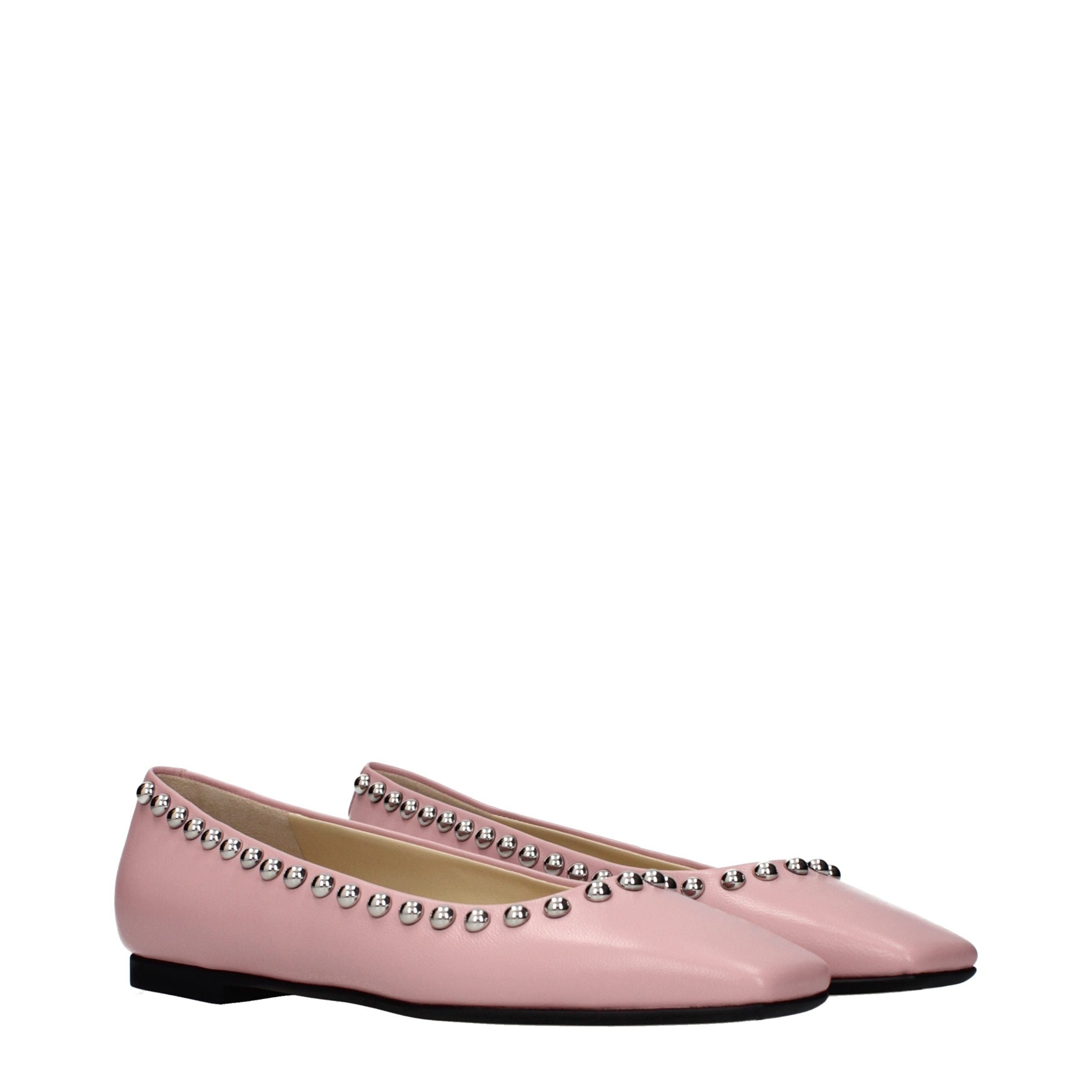 Jimmy Choo Pink Leather Ballet Flats
