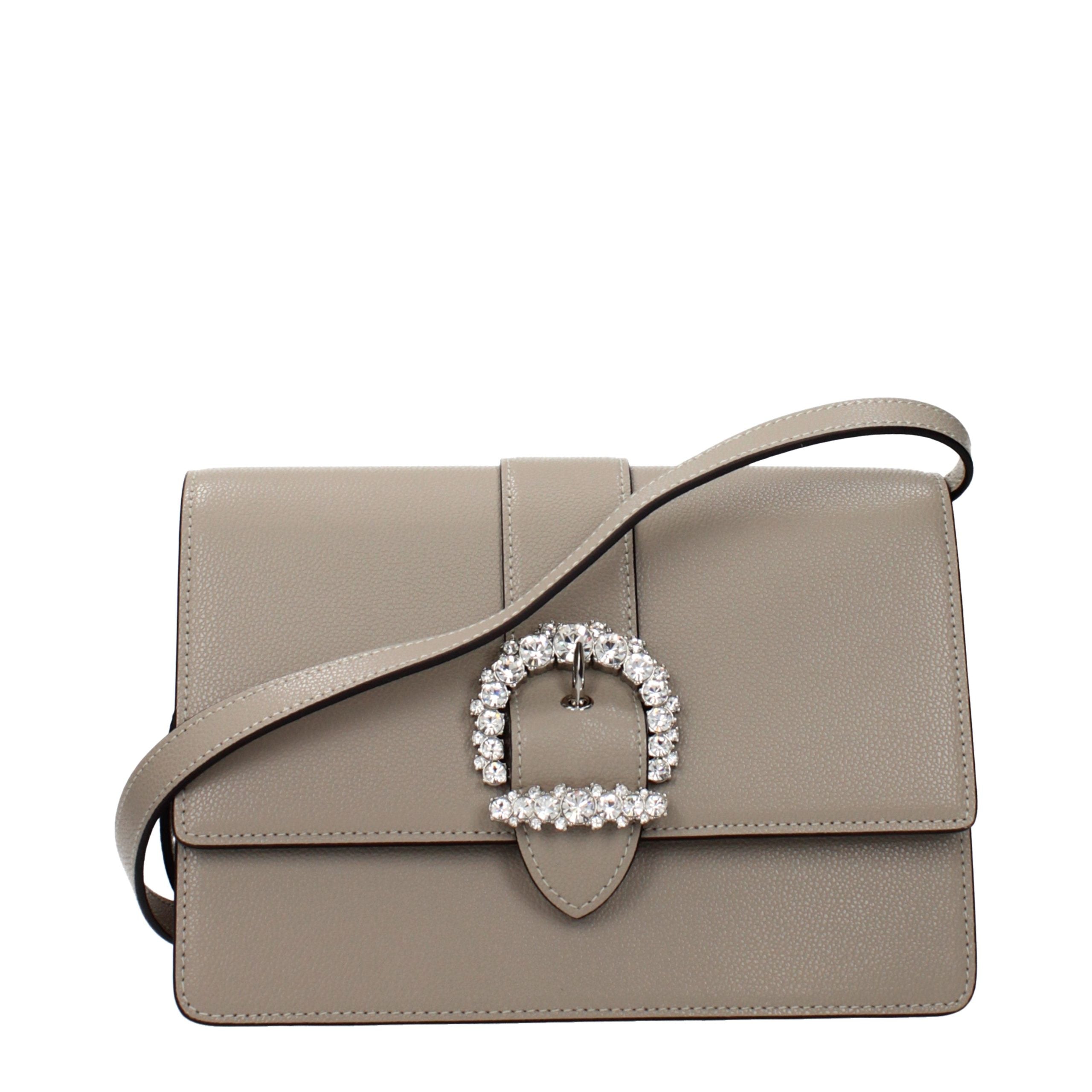 Jimmy Choo Gray Leather Crossbody Bag