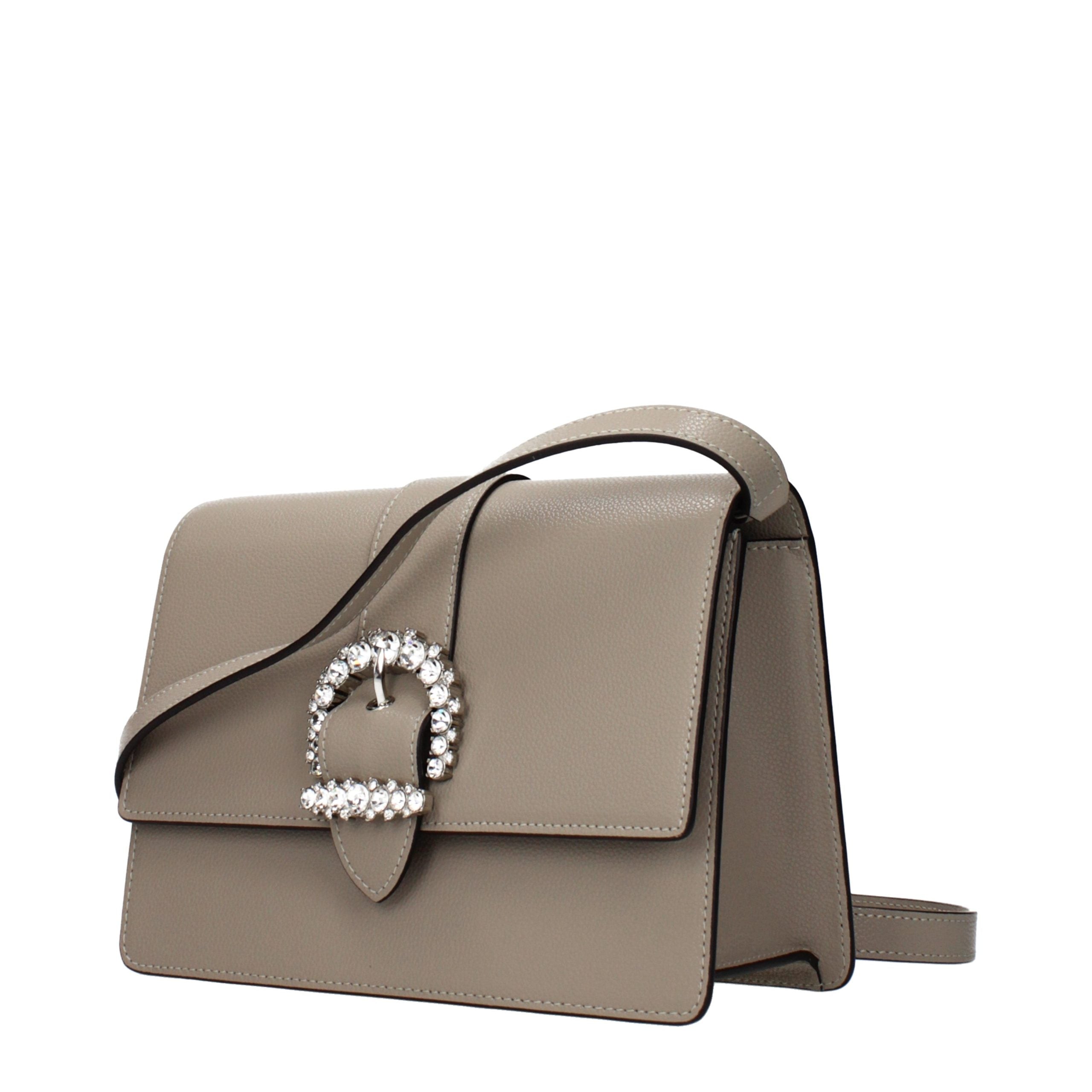 Jimmy Choo Gray Leather Crossbody Bag