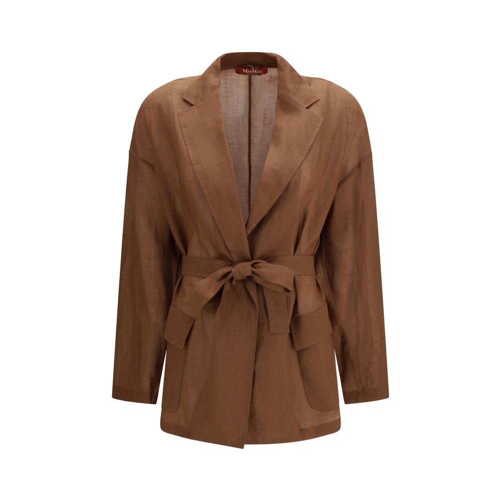 Max Mara Brown Ramie Coat