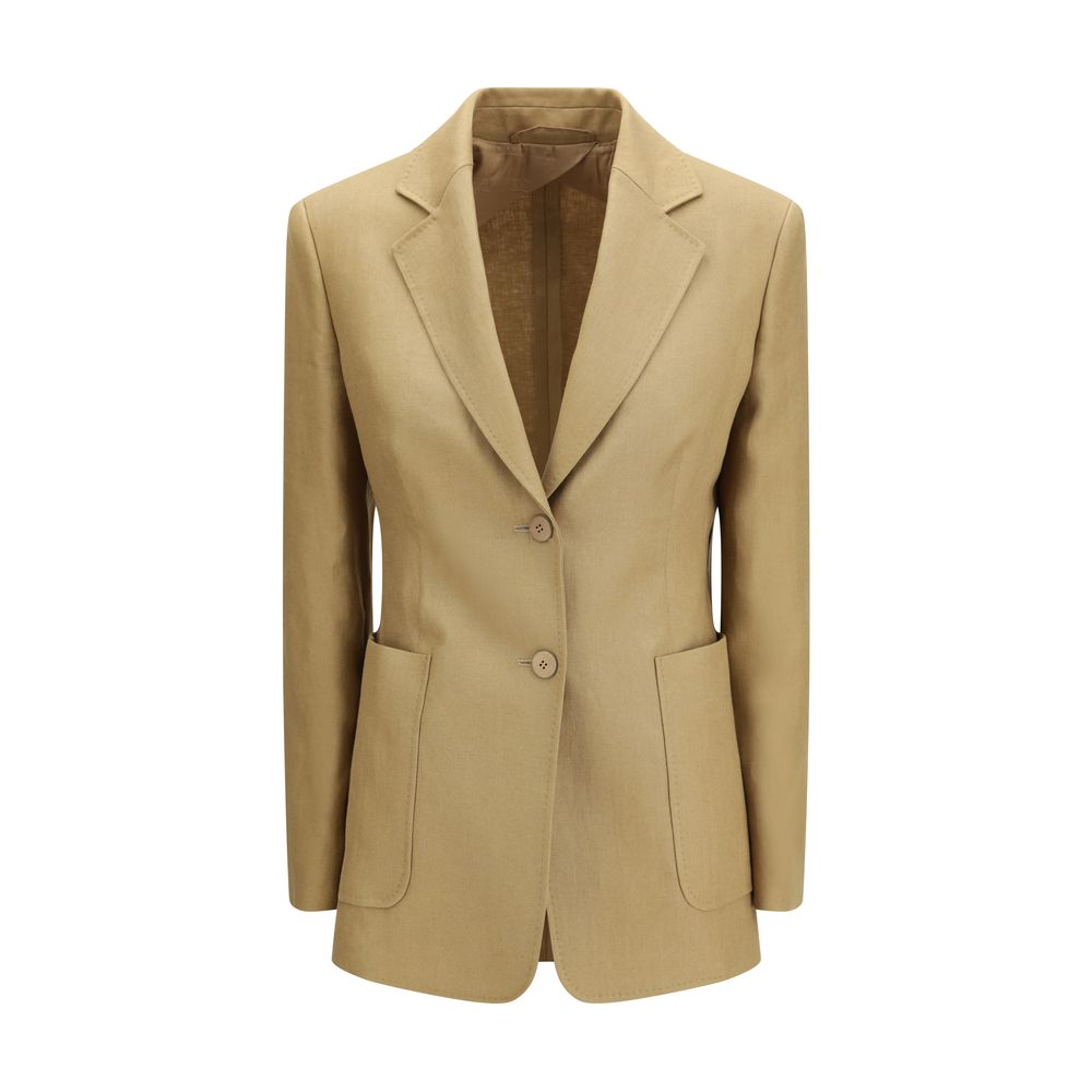 Max Mara Beige Linen Jackets And Coat