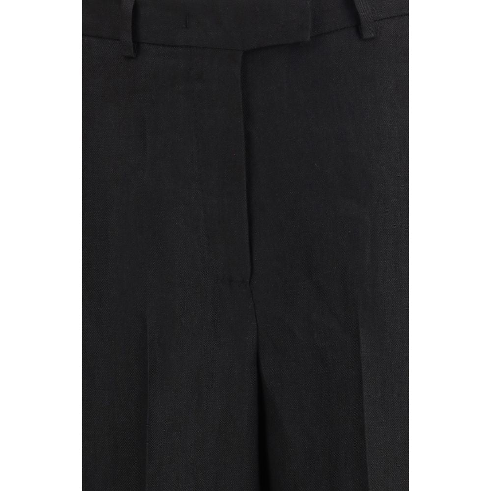 Lardini Black Viscose Bermuda Shorts
