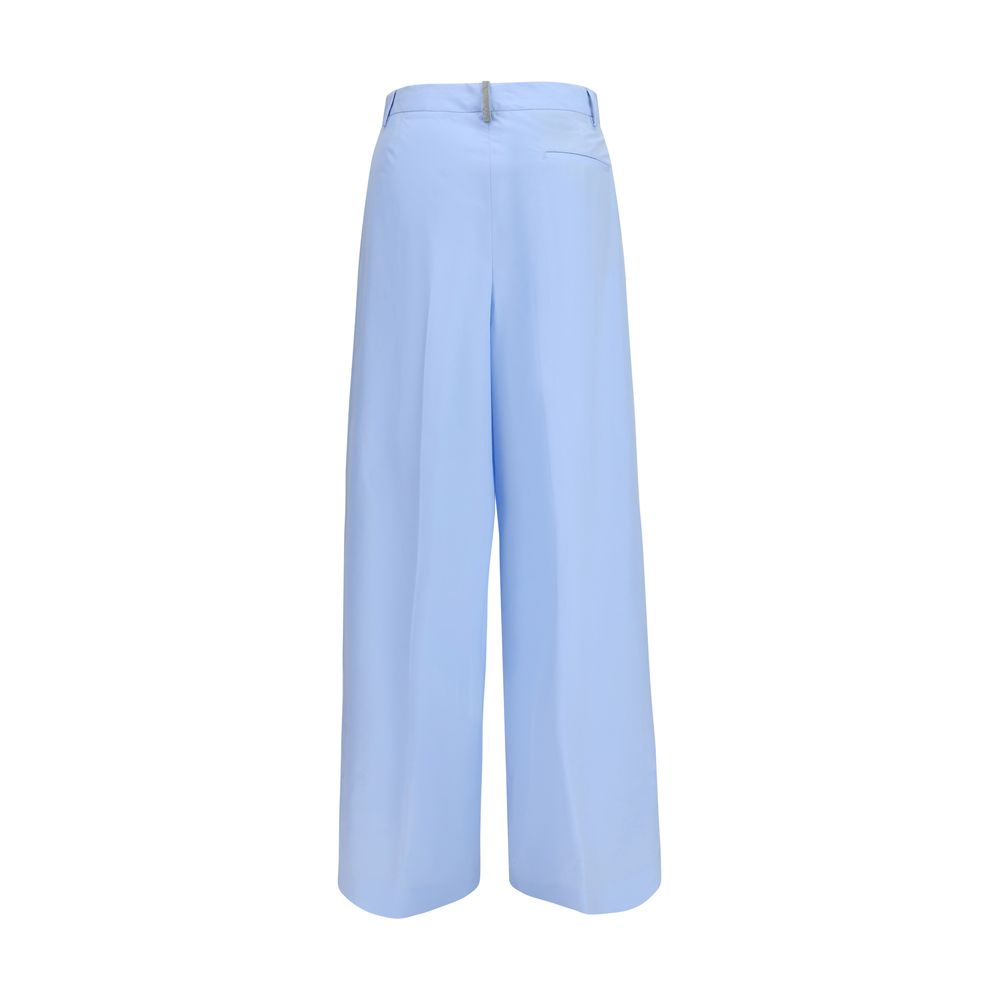 Fabiana Filippi Blue Cotton Casual Pants