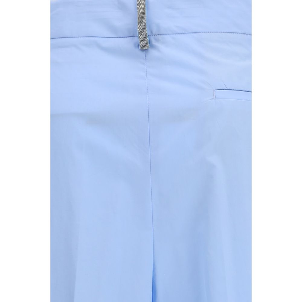 Fabiana Filippi Blue Cotton Casual Pants