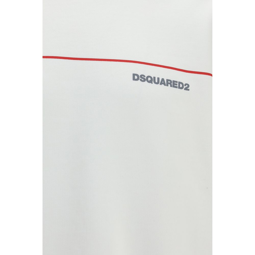 سويت شيرت قطني أبيض من Dsquared²