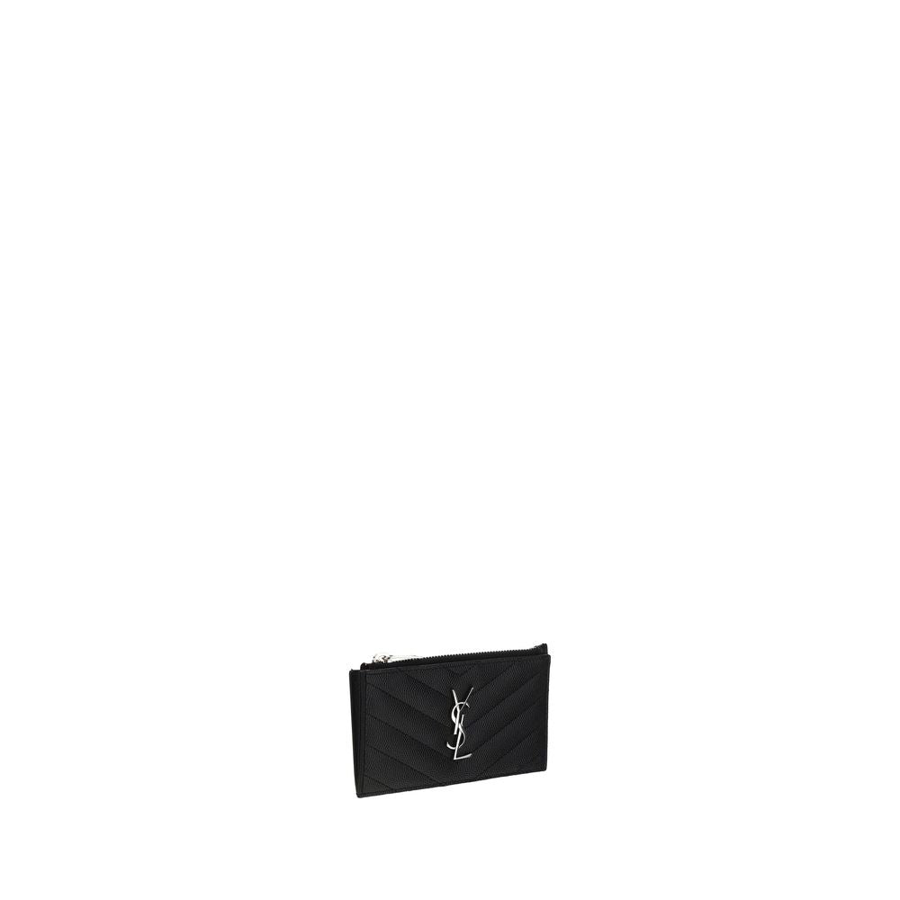 Saint Laurent Black Calf Leather Bos Taurus Wallet