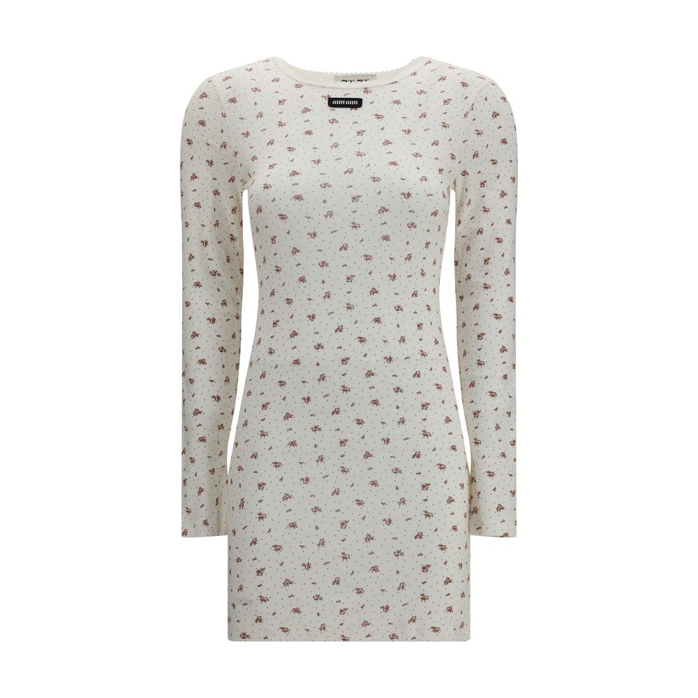 Miu Miu White Cotton Casual Dress