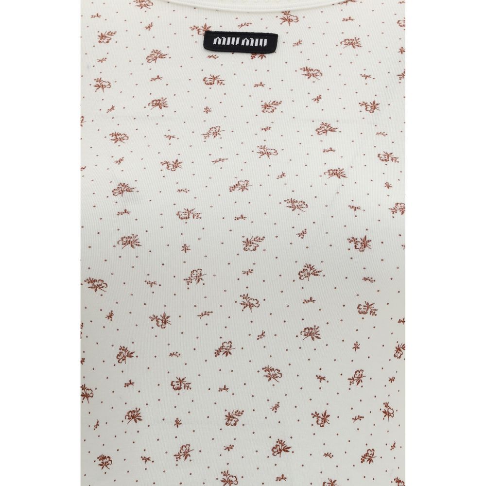 Miu Miu White Cotton Casual Dress
