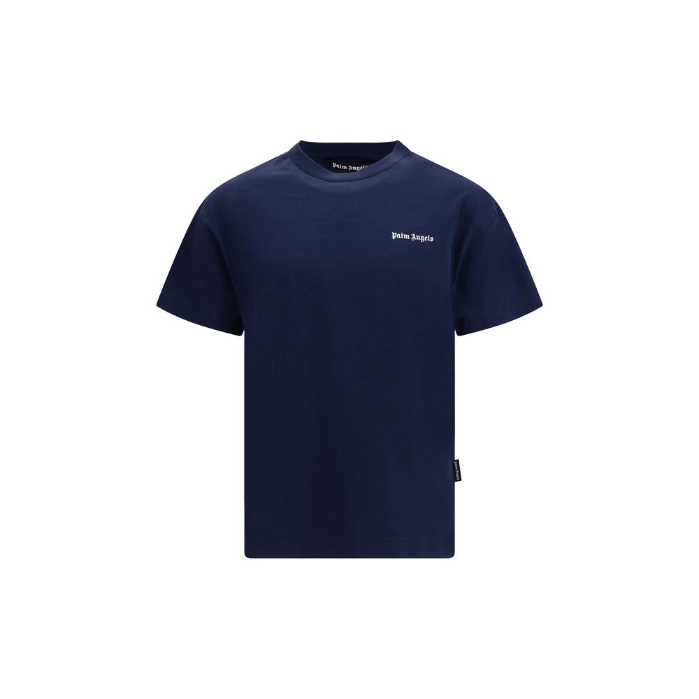 Palm Angels Blue Cotton T-Shirt