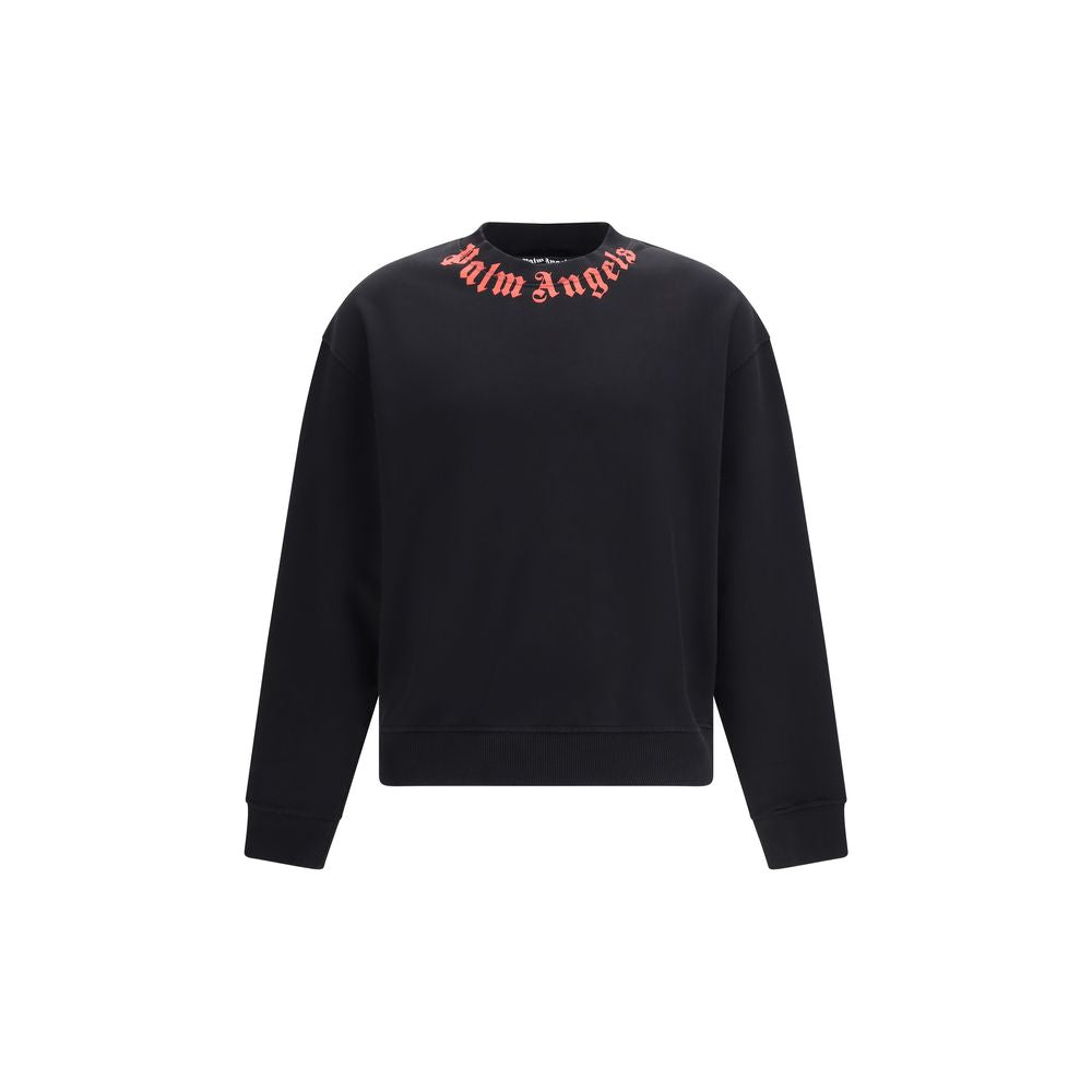 Palm Angels Black Cotton Sweatshirt