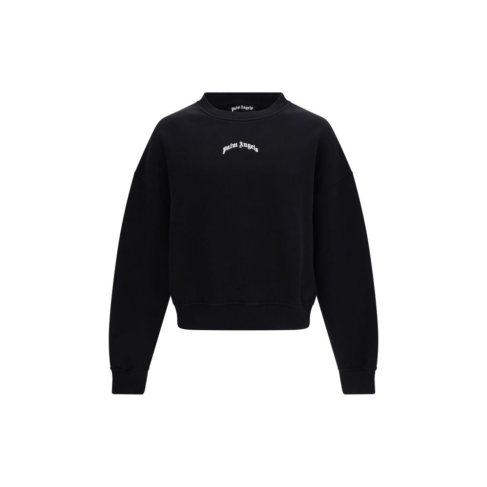 Palm Angels Black Cotton Sweatshirt