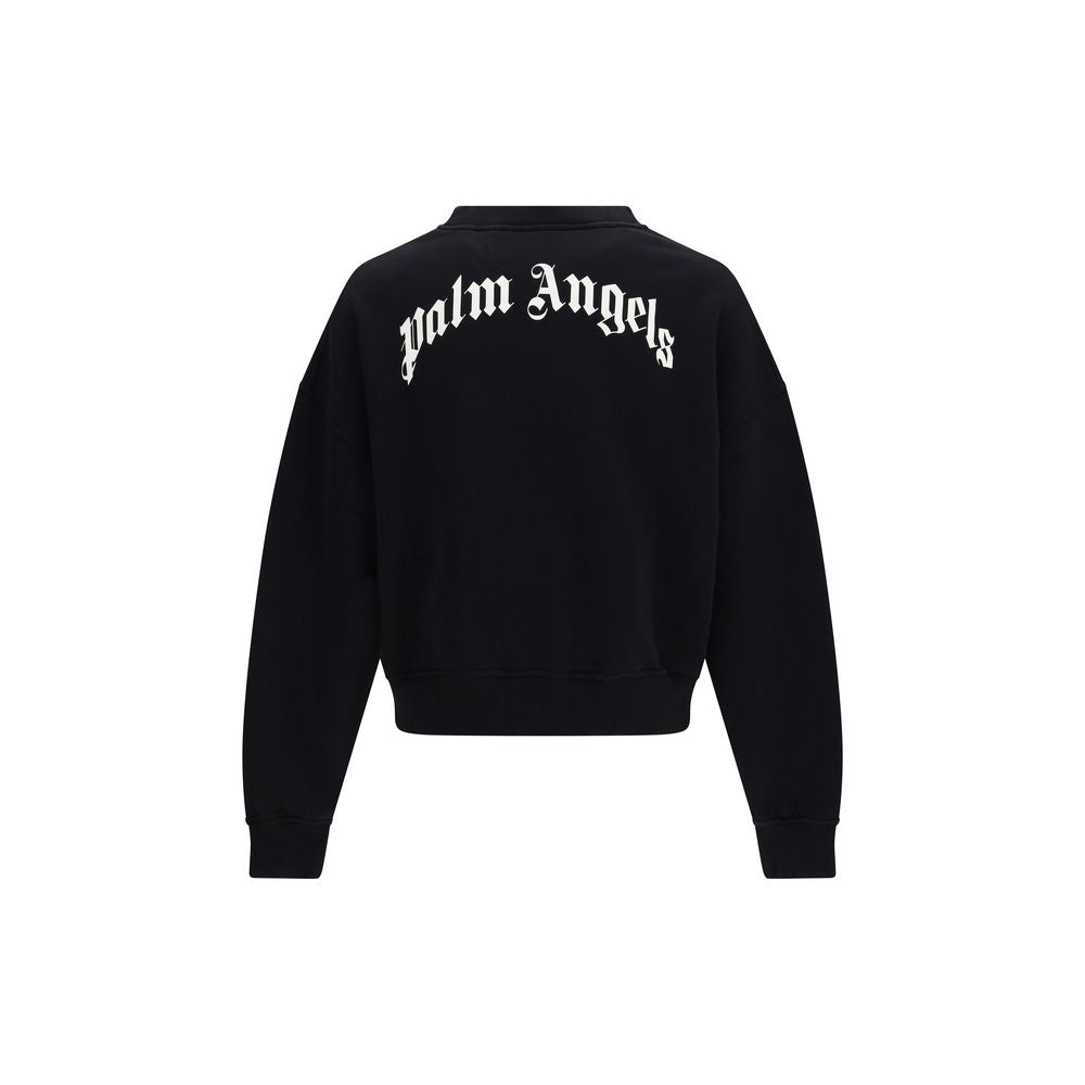 Palm Angels Black Cotton Sweatshirt