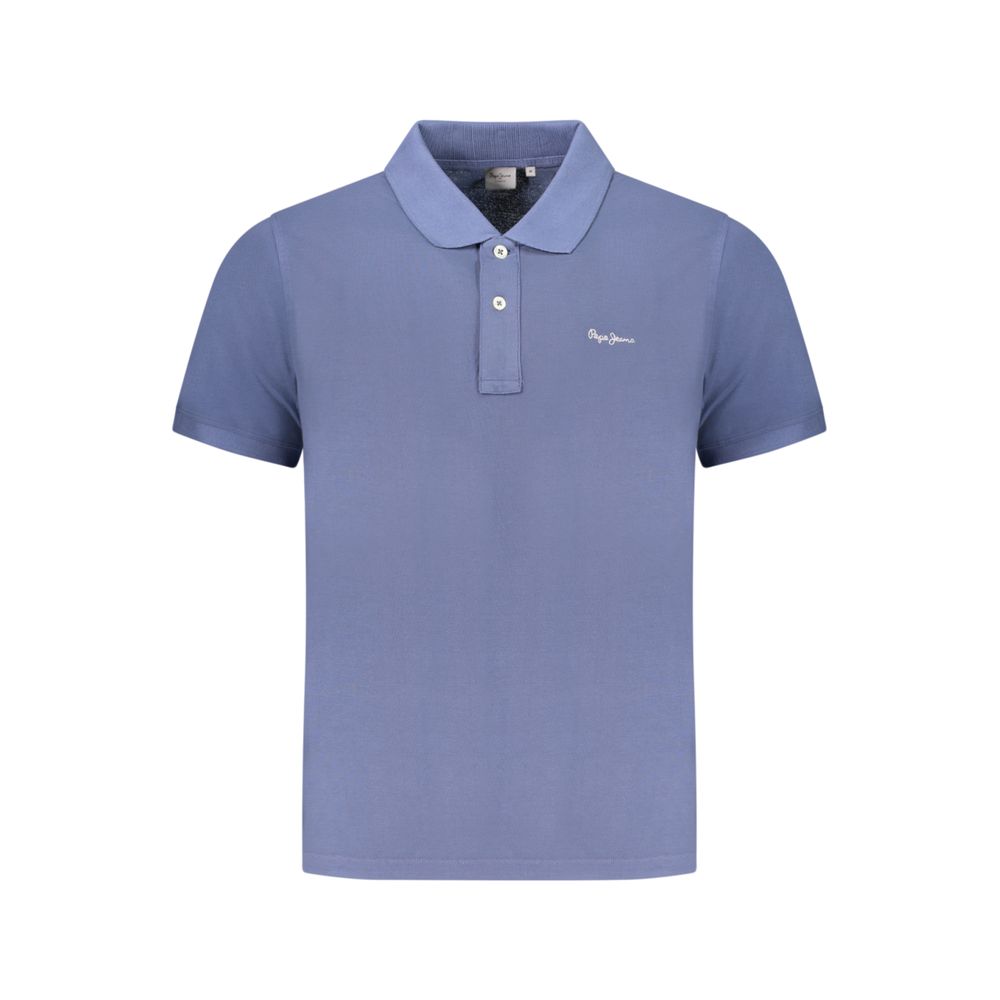 Pepe Jeans Blue Organic Cotton Men Polo