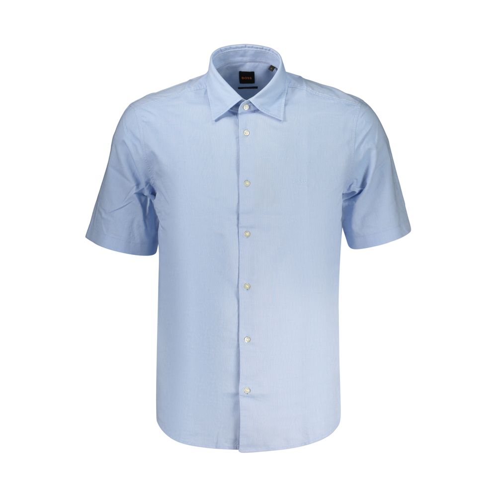 Hugo Boss Azzurro Cotton Men Shirt