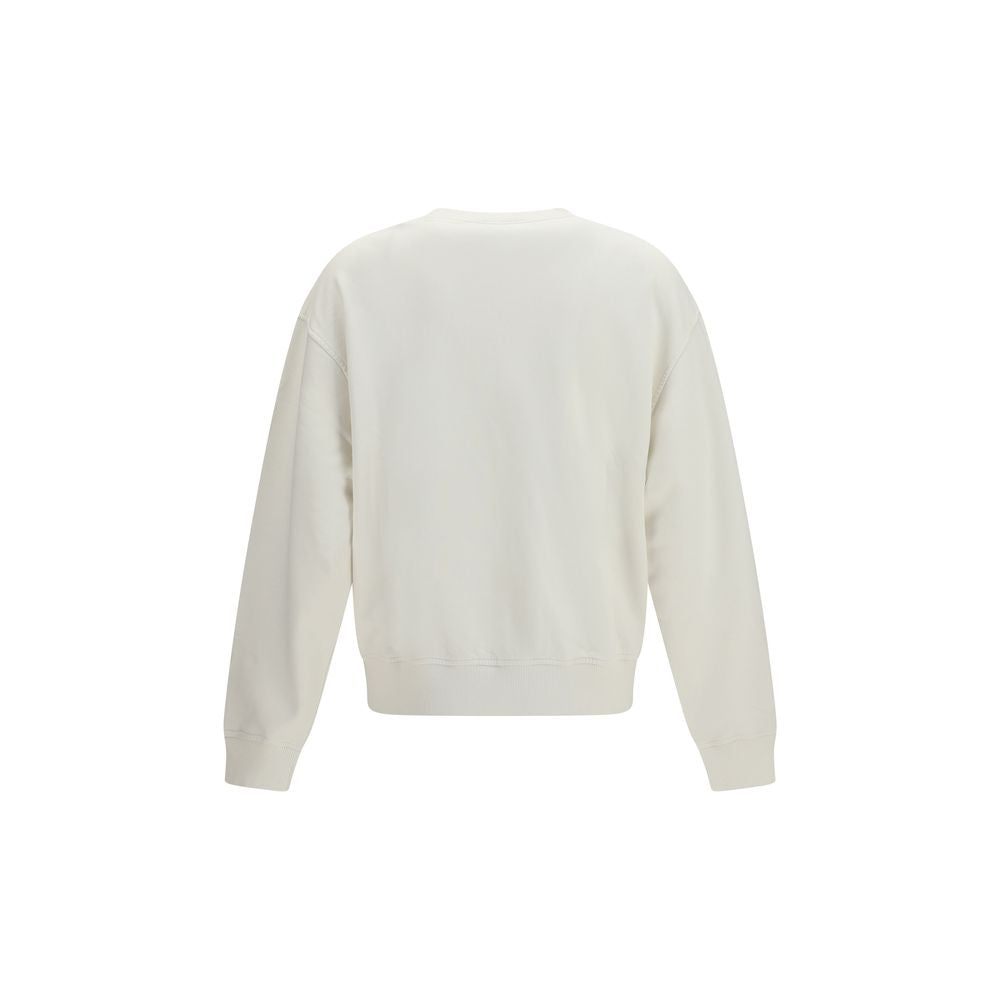 Palm Angels White Cotton Sweatshirt