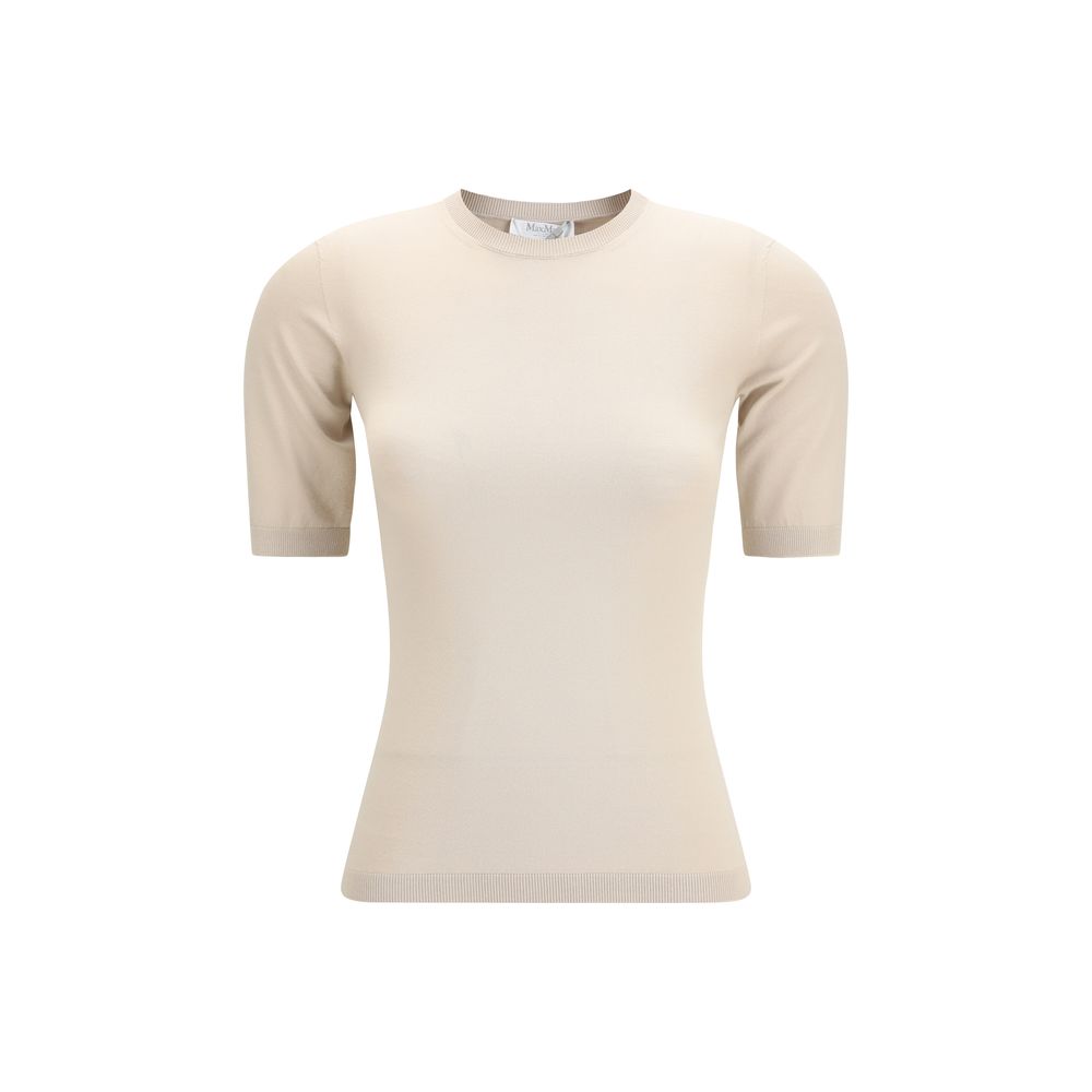 Max Mara Beige Viscose T-Shirt
