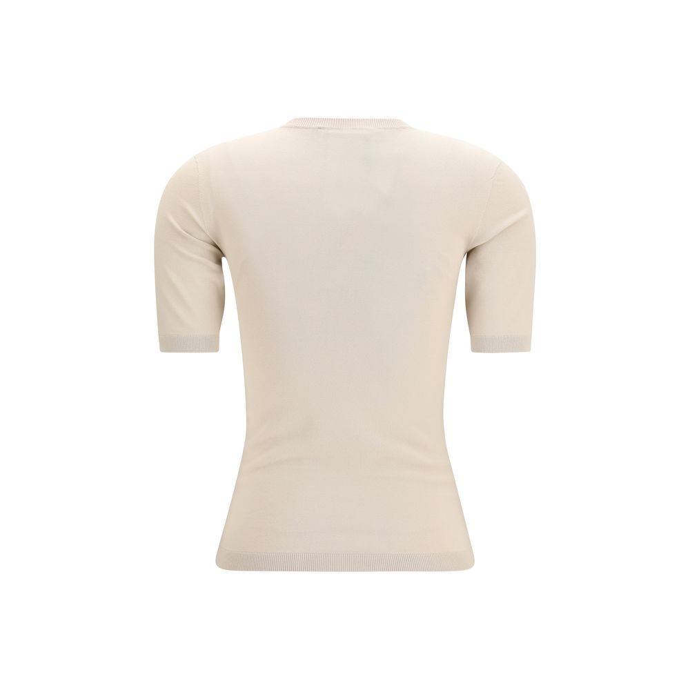 Max Mara Beige Viscose T-Shirt