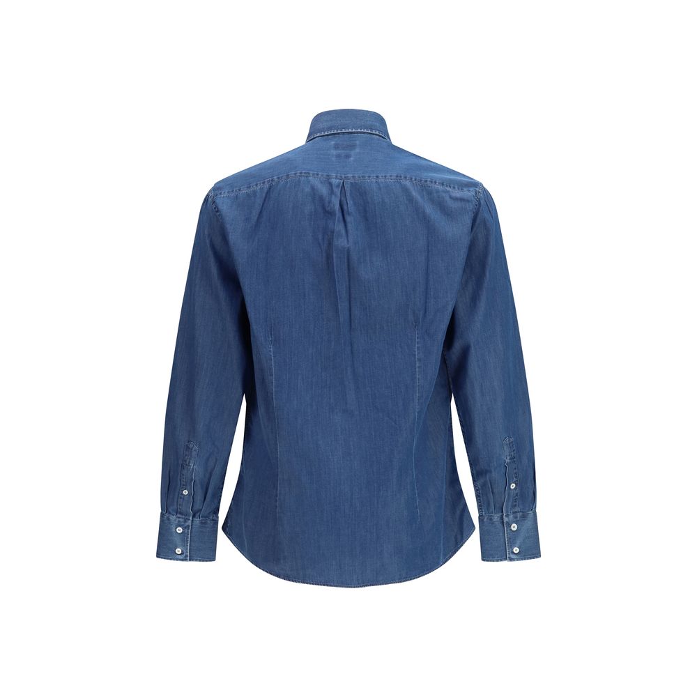 Brunello Cucinelli Blue Denim Shirt