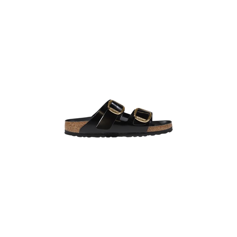 Birkenstock Black Leather Slippers