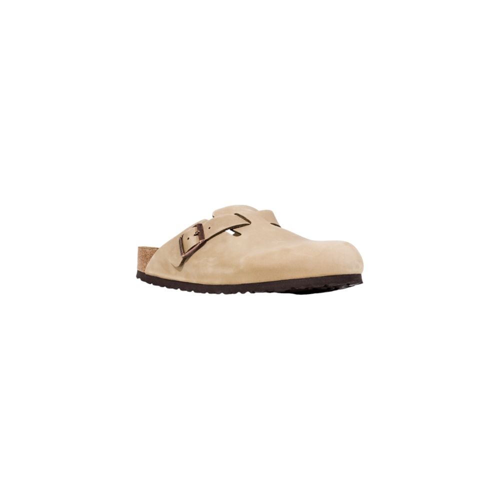 Birkenstock Beige Leather Clogs